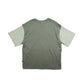 New!! 2WAY REMOVABLE SLEEVE COTTON CREW NECK BIG S/S T-SHIRT