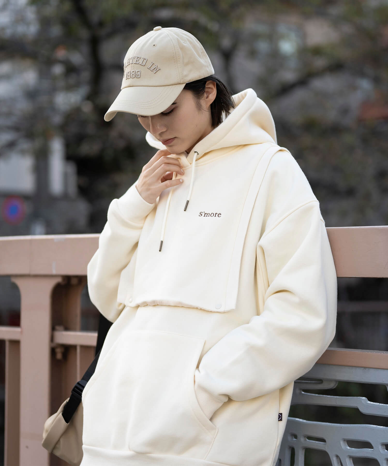 【春応援第二弾 40％OFF　開催期間:3/1～4/3】2WAY removable vest sweat  parka 裏起毛2WAYパーカー