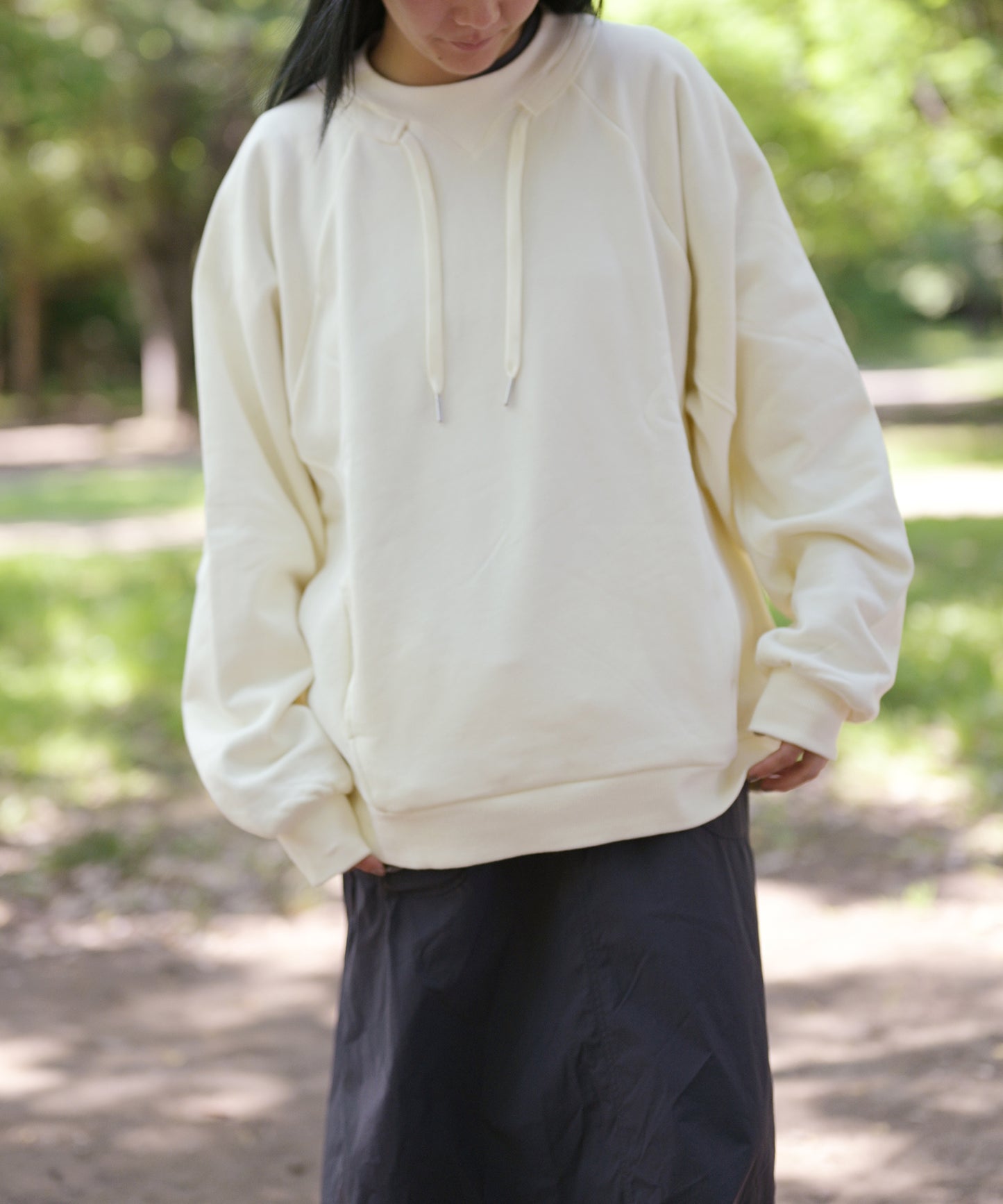 【2025/8/8金9時半発売】S'more Cotton crew neck pocket sweatshirt  コットンクルーネックポケット スウェットシャツ