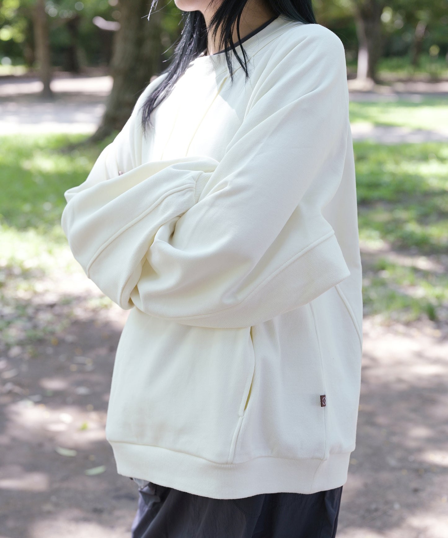 【2025/8/8金9時半発売】S'more Cotton crew neck pocket sweatshirt  コットンクルーネックポケット スウェットシャツ