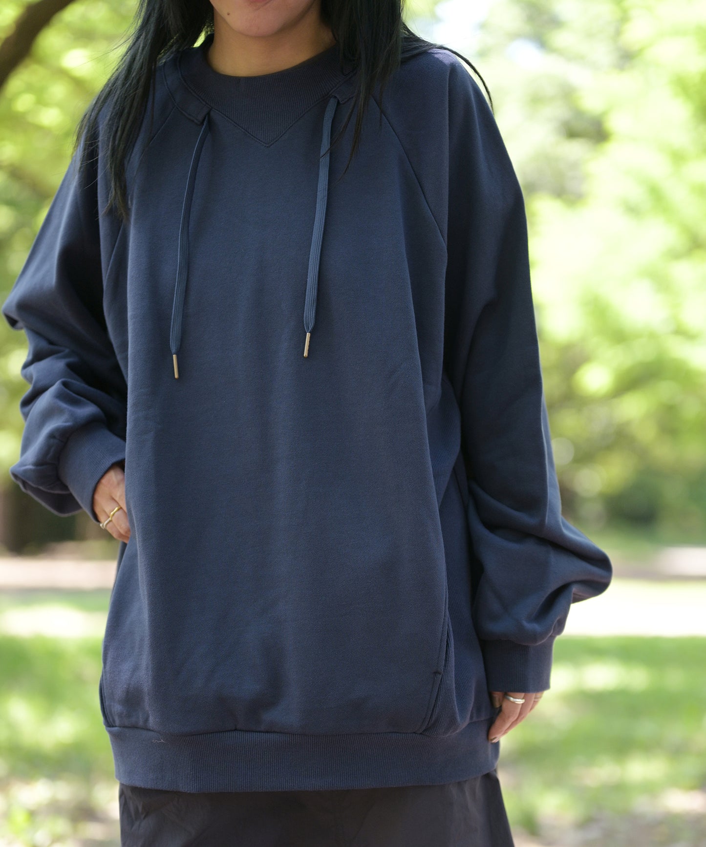 【2025/8/8金9時半発売】S'more Cotton crew neck pocket sweatshirt  コットンクルーネックポケット スウェットシャツ