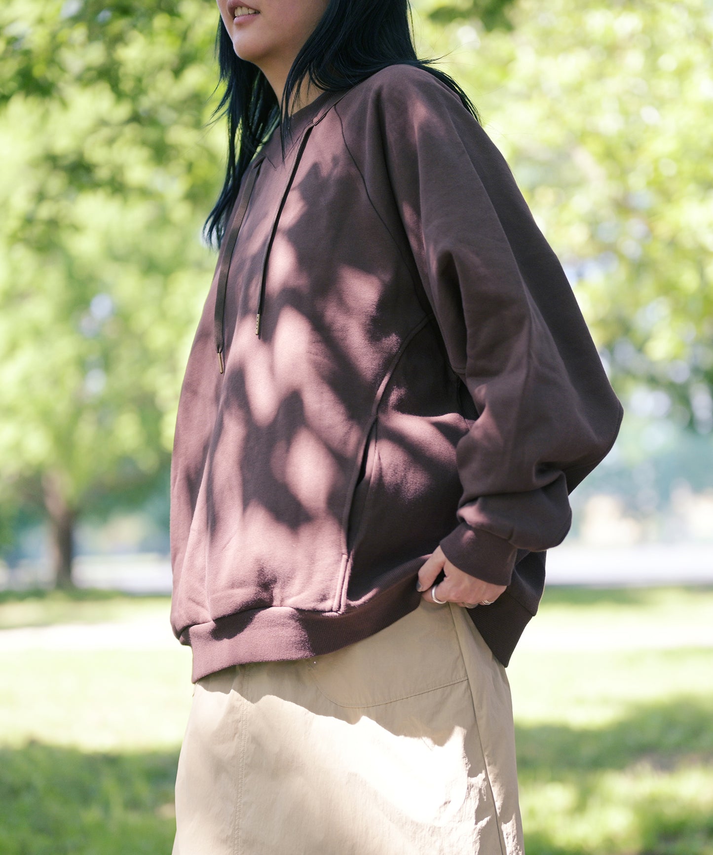 【2025/8/8金9時半発売】S'more Cotton crew neck pocket sweatshirt  コットンクルーネックポケット スウェットシャツ