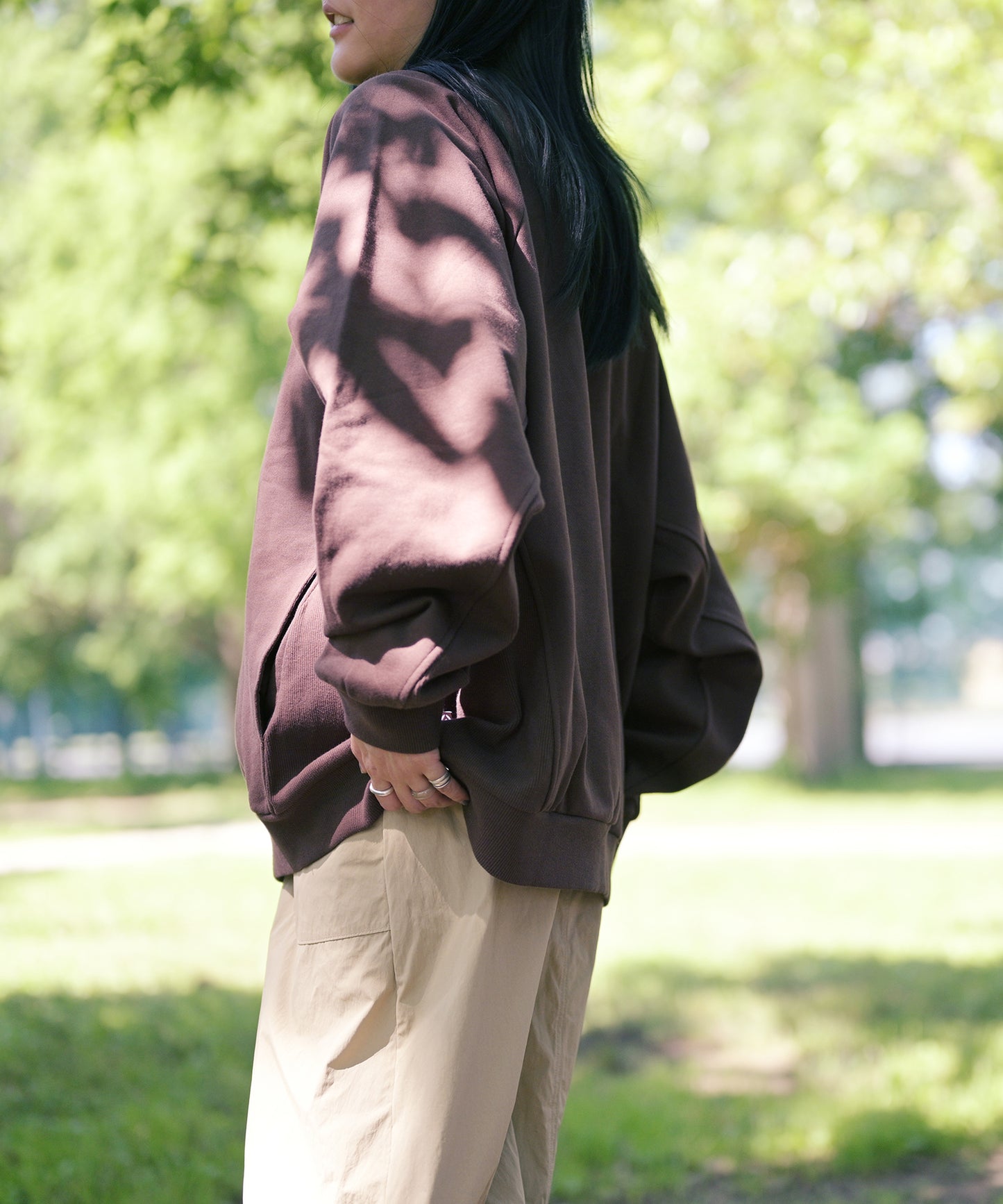 【2025/8/8金9時半発売】S'more Cotton crew neck pocket sweatshirt  コットンクルーネックポケット スウェットシャツ