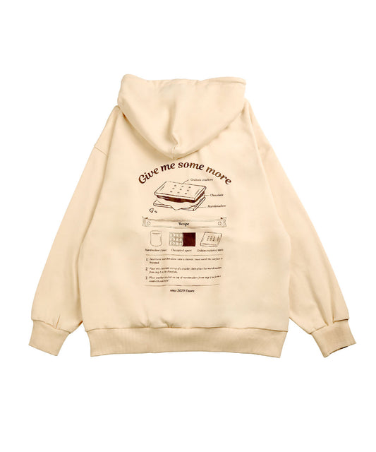 New!! COTTON HOODED SWEATSHIRT - S'more recipe コットンフーディッドスウェット - スモアレシピ