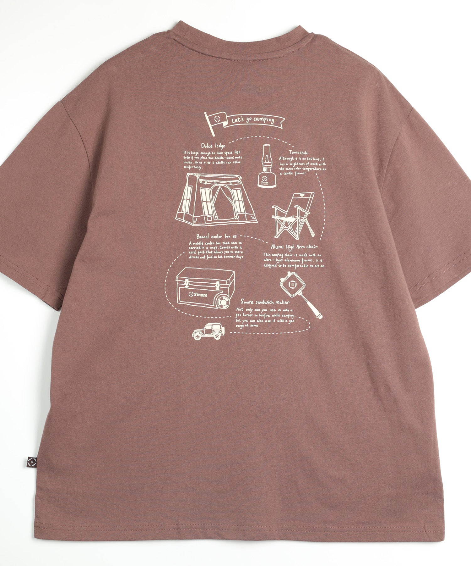 【outdoorsale10％OFF 8.1-8.31絶賛開催】COTTON T SHIRTS - S'more gear illustration