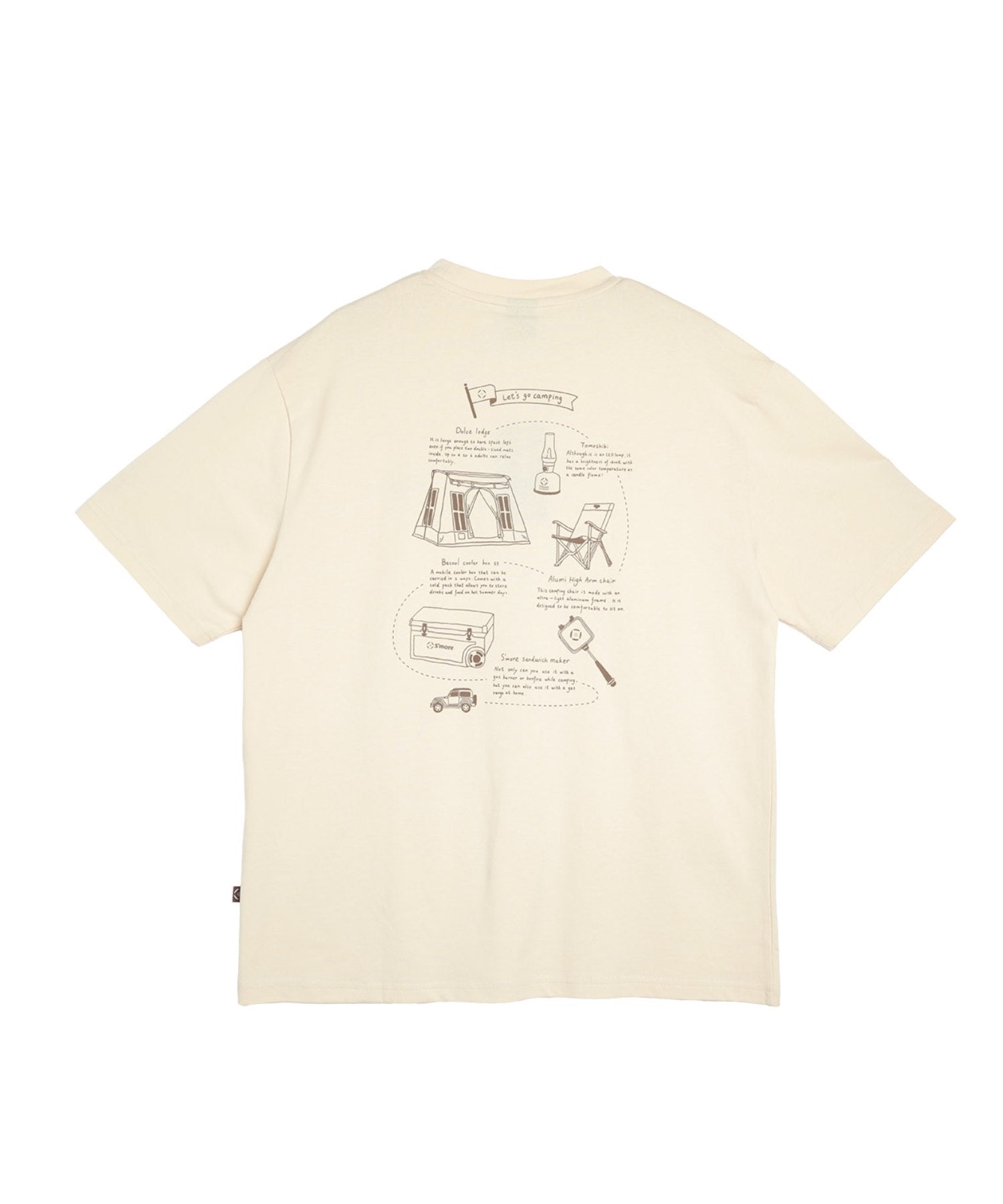 【outdoorsale10％OFF 8.1-8.31絶賛開催】COTTON T SHIRTS - S'more gear illustration