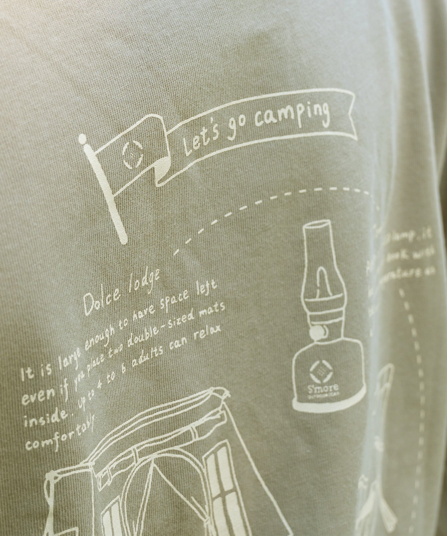 【outdoorsale10％OFF 8.1-8.31絶賛開催】COTTON T SHIRTS - S'more gear illustration