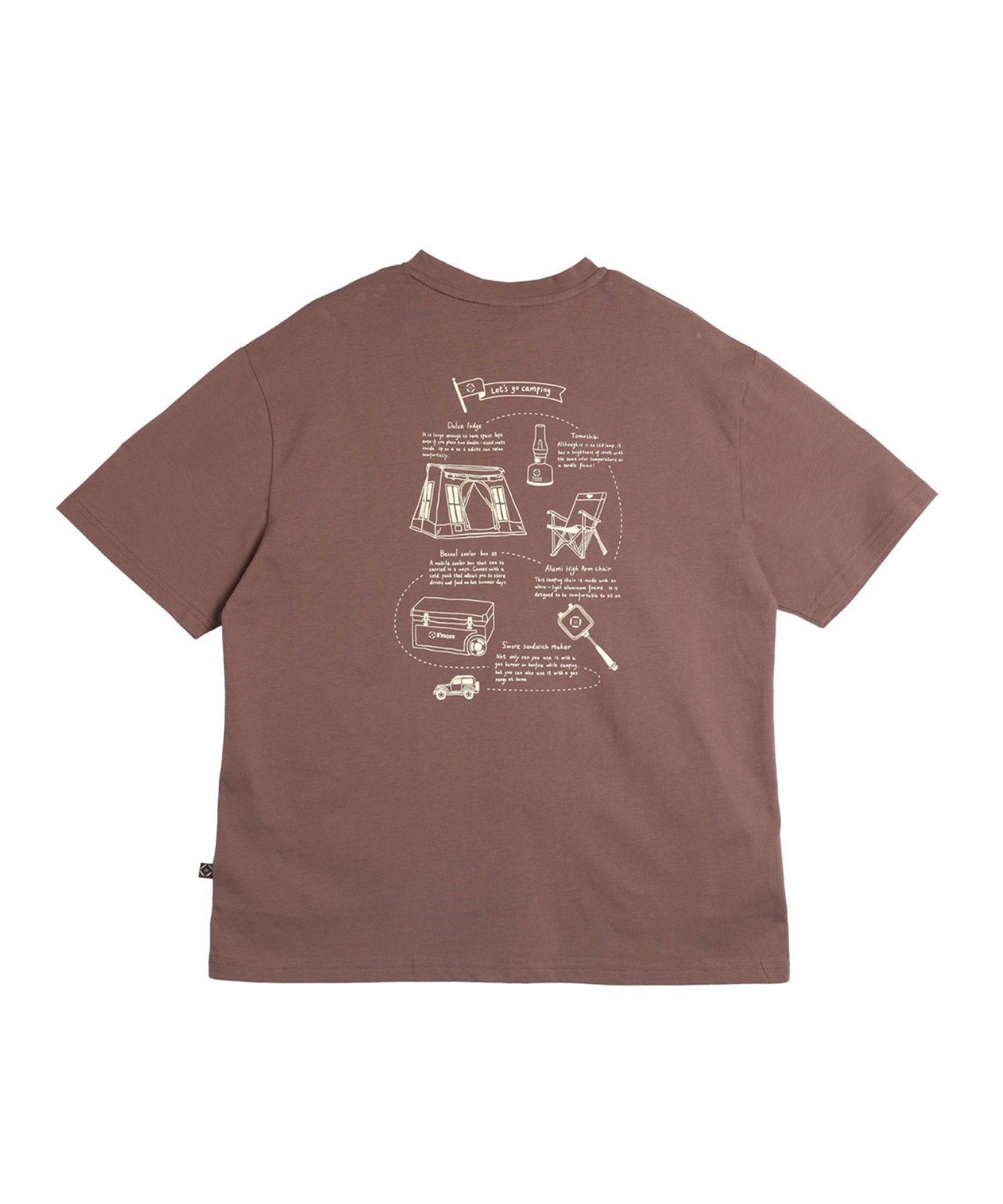 【outdoorsale10％OFF 8.1-8.31絶賛開催】COTTON T SHIRTS - S'more gear illustration