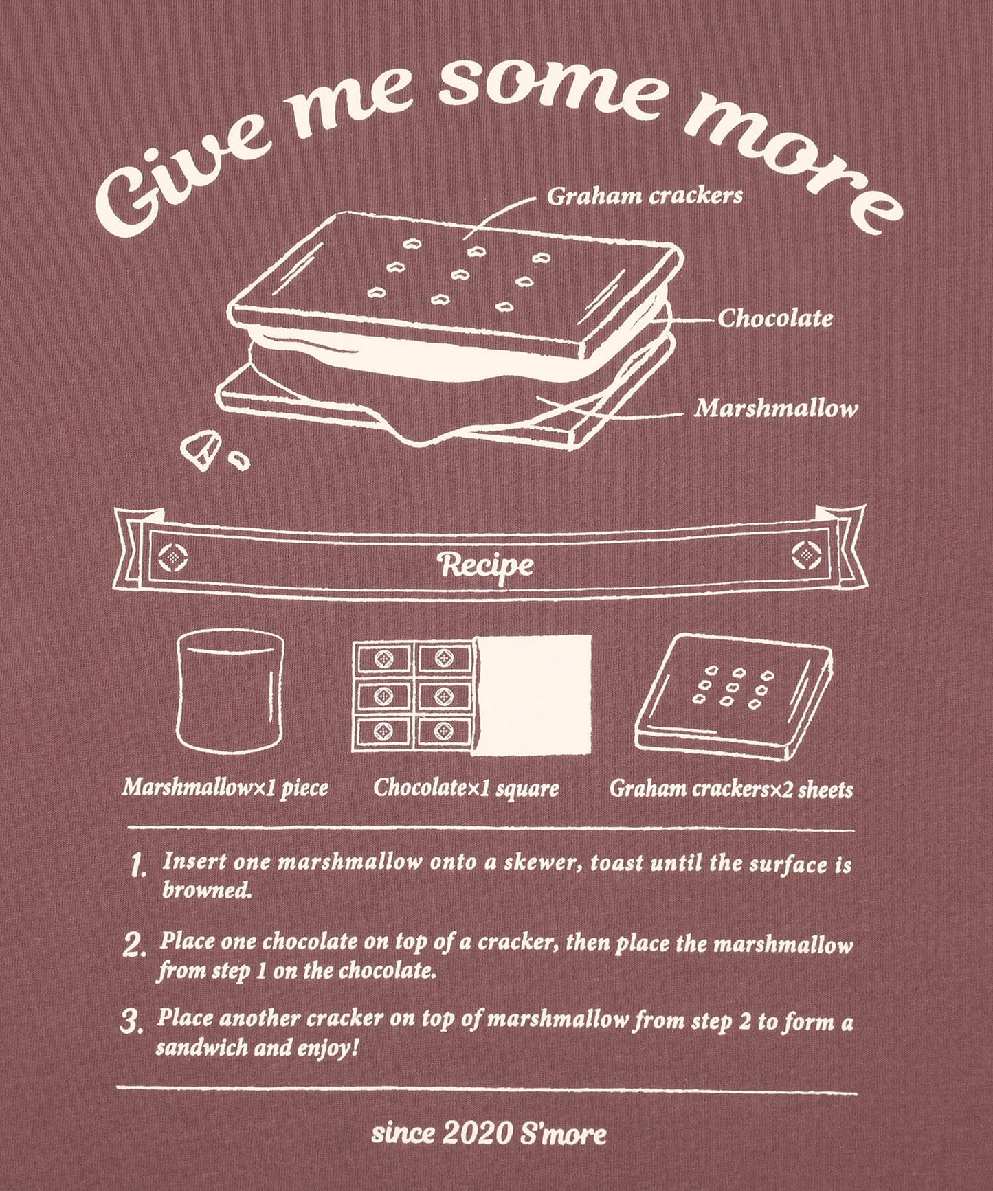 COTTON T SHIRTS  - S'more recipe