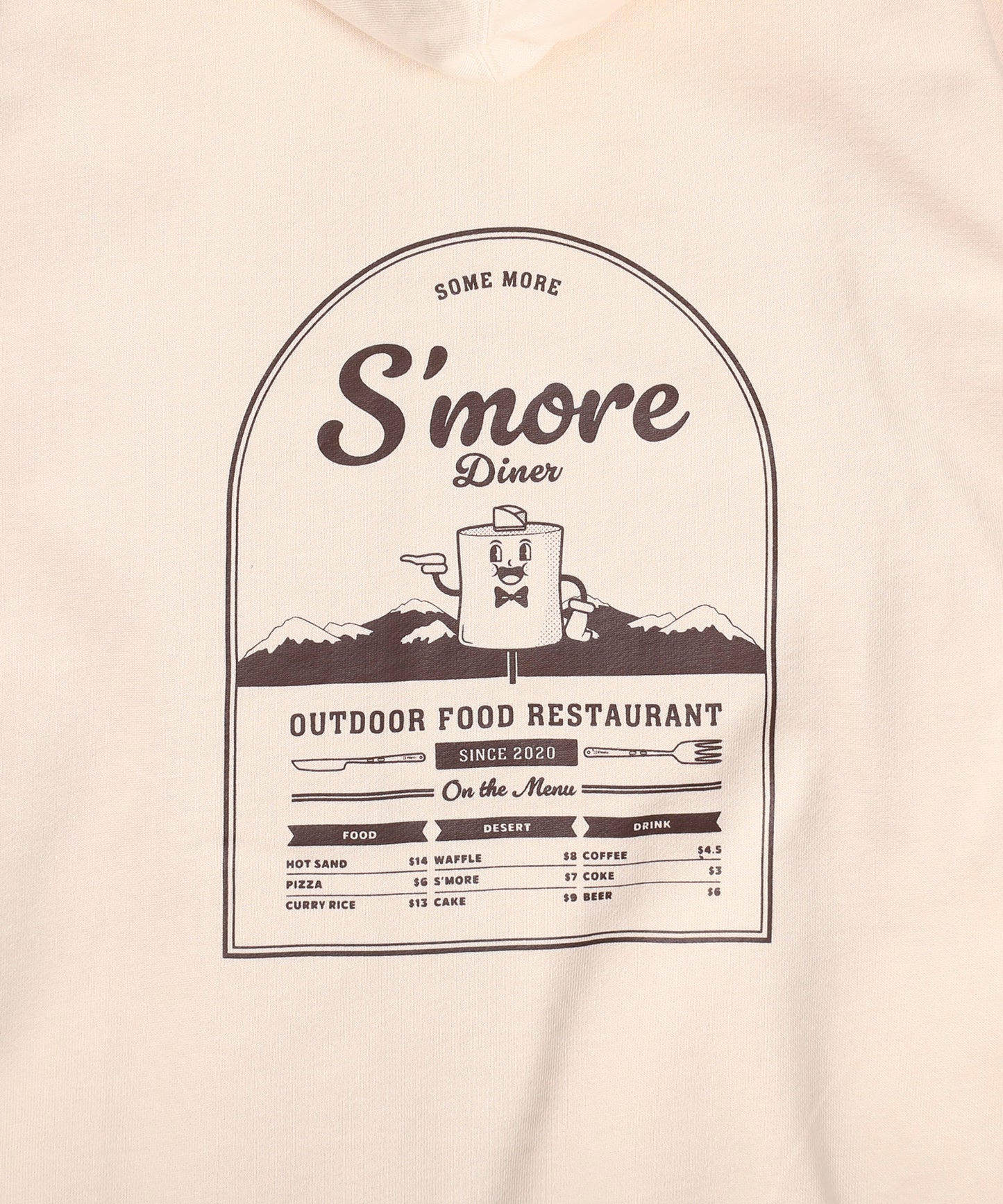 【2025/8/8金9時半発売】S'more dinner illustration full zip hooded sweateshirt スモアダイナーイラストレーションフルジップフーデッドスウェットシャツ