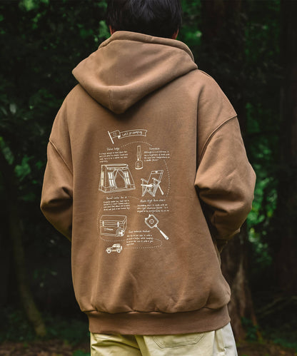 【10/25(金)9:30〜販売開始】New!! S'more gear illustration full zip hoodie スモギアイラストレーションフルジップフーディー