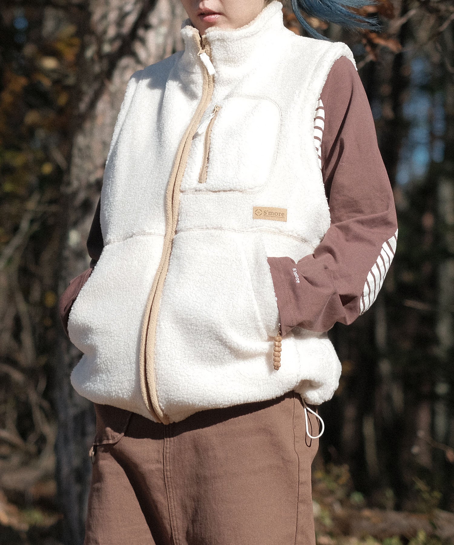 【春応援第二弾 40％OFF　開催期間:3/1〜4/3】S'more boa vest