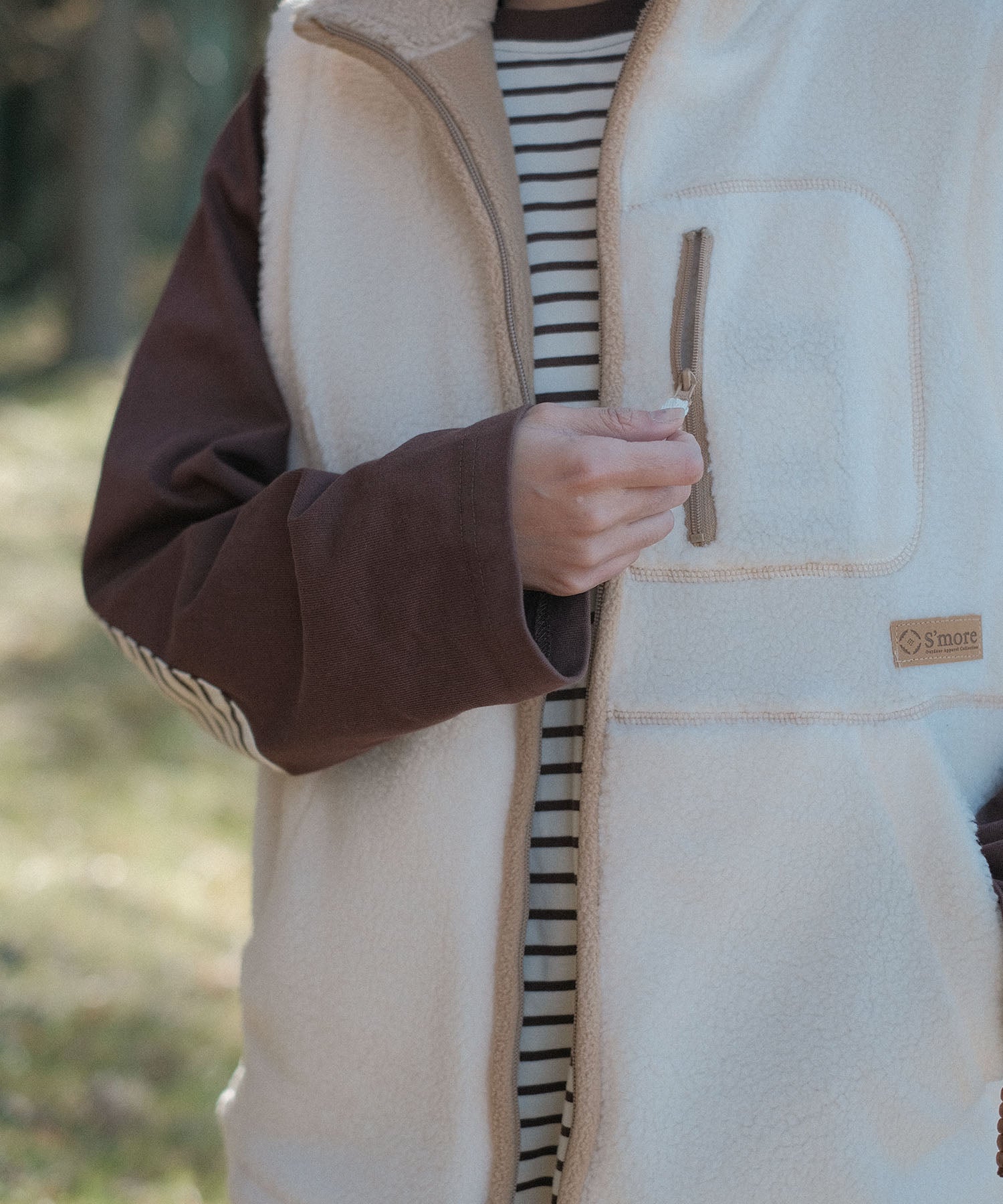 【春応援第二弾 40％OFF　開催期間:3/1〜4/3】S'more boa vest