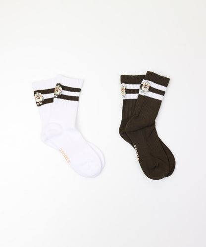 Campfire Character Embroidery Socks 　キャラクター刺繍ソックス