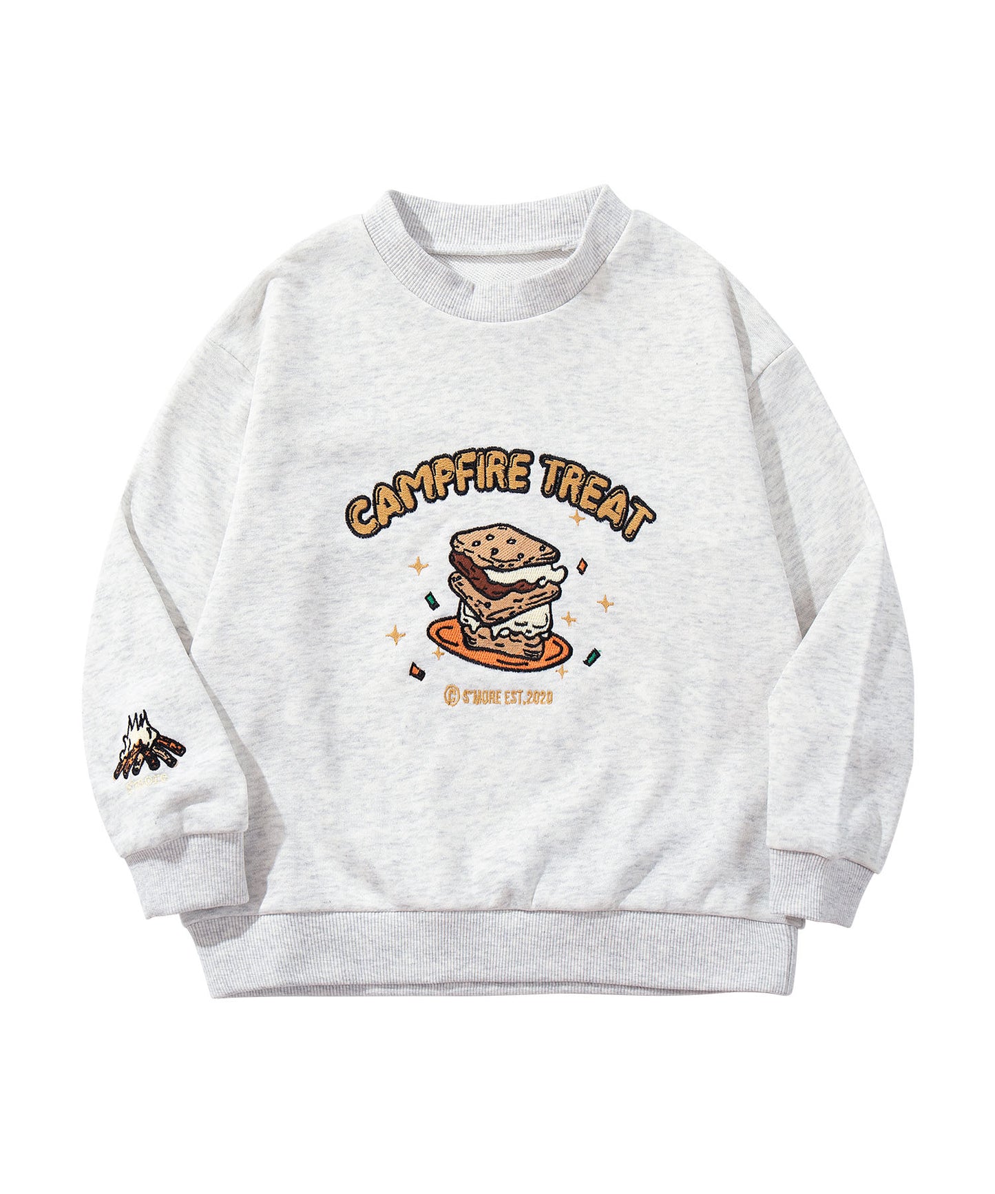S'more  Campfire Treat Embroidery Sweat キャンプファイヤートリート刺繍スウェット KIDS
