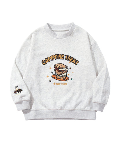 S'more  Campfire Treat Embroidery Sweat キャンプファイヤートリート刺繍スウェット KIDS