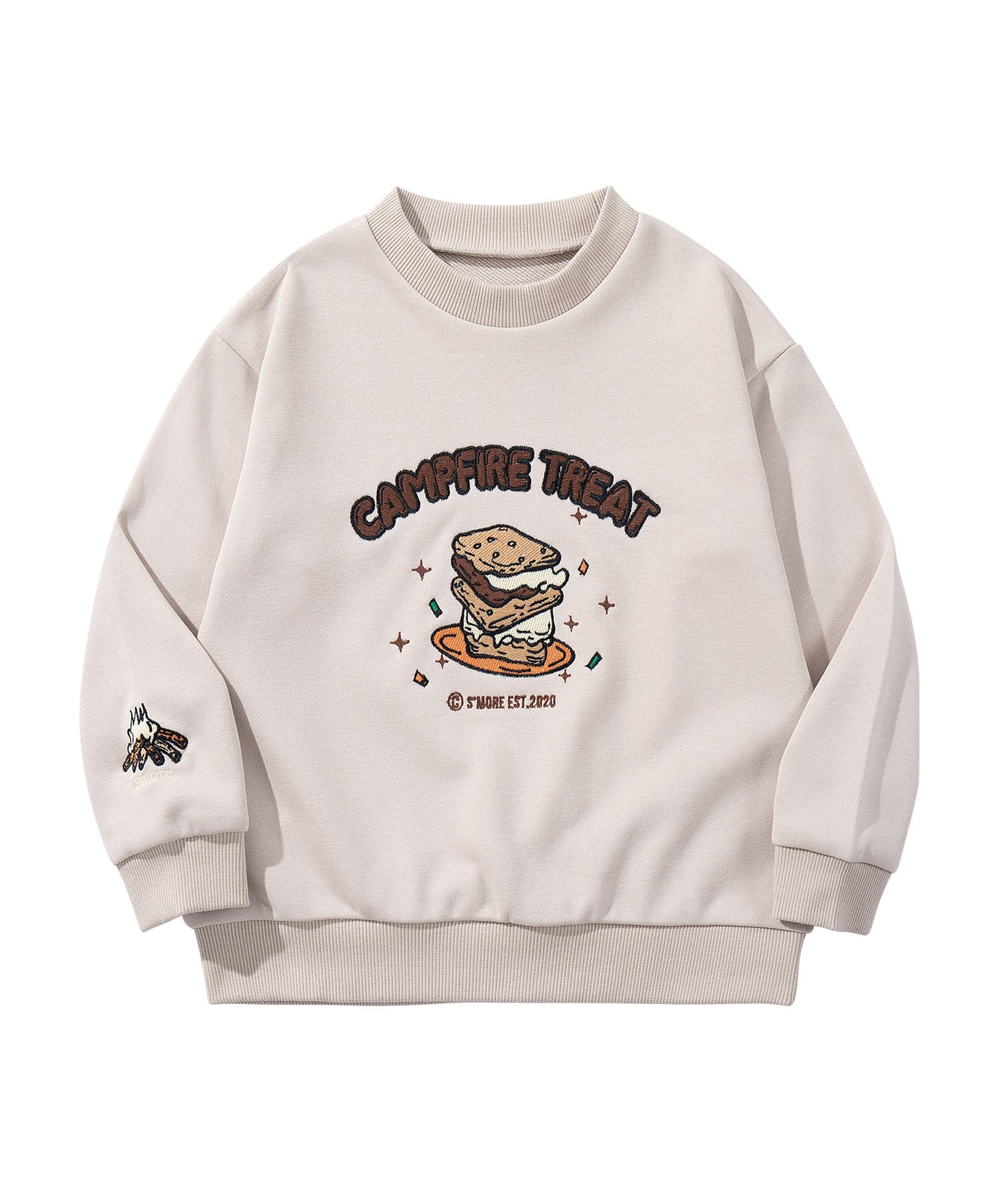 S'more  Campfire Treat Embroidery Sweat キャンプファイヤートリート刺繍スウェット KIDS