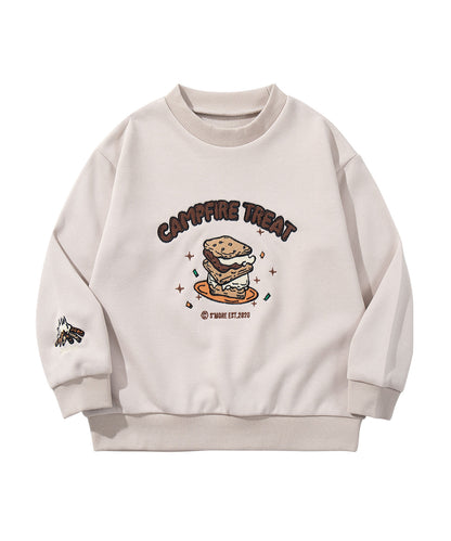S'more  Campfire Treat Embroidery Sweat キャンプファイヤートリート刺繍スウェット KIDS