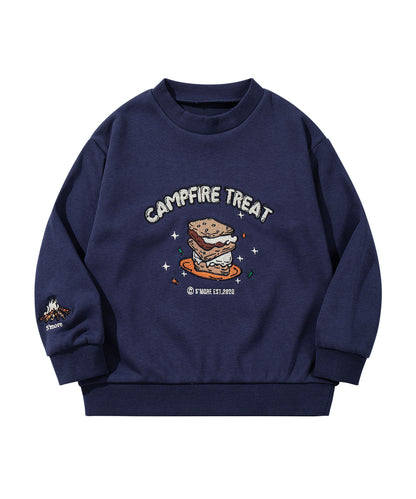 S'more  Campfire Treat Embroidery Sweat キャンプファイヤートリート刺繍スウェット KIDS