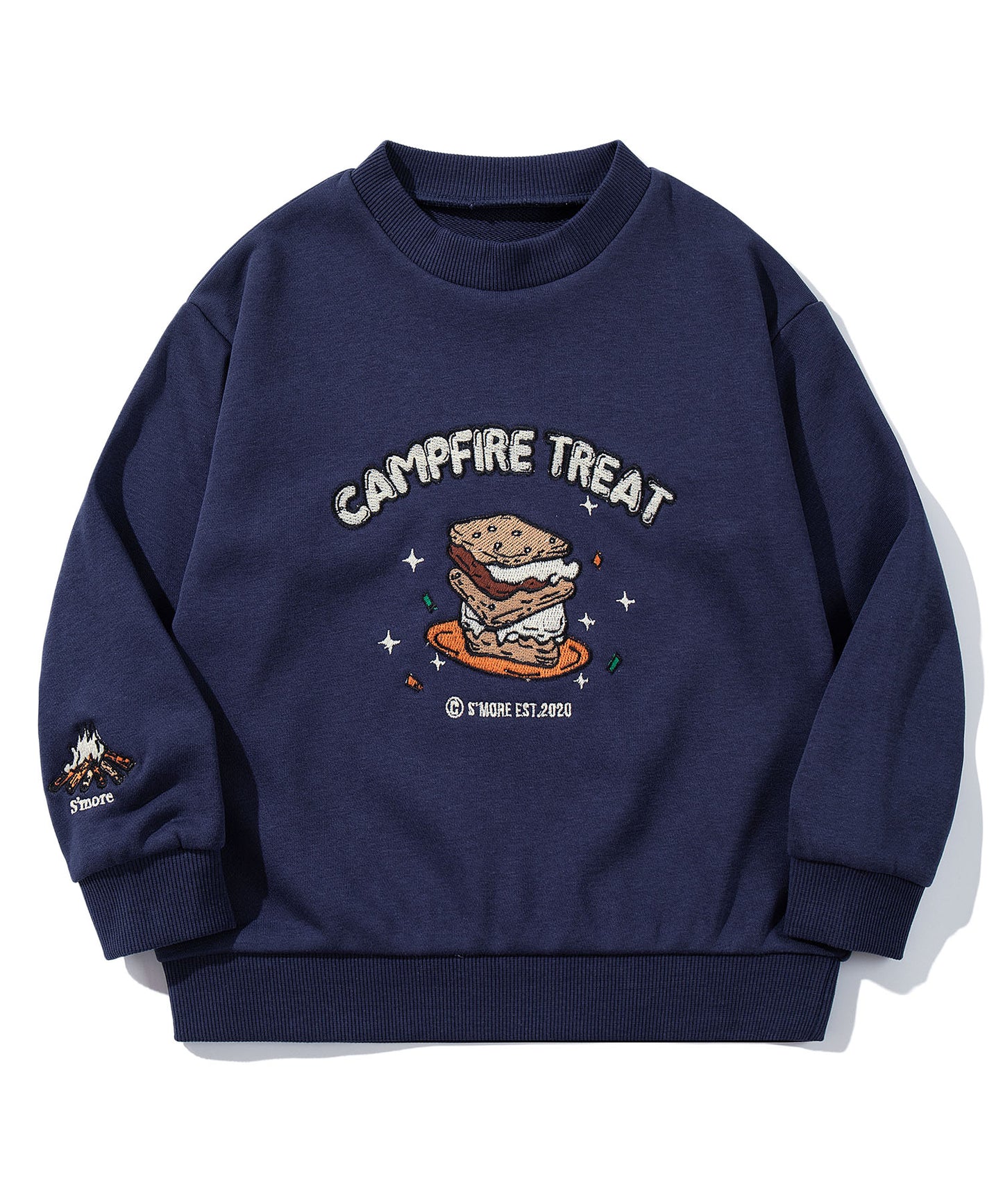 S'more  Campfire Treat Embroidery Sweat キャンプファイヤートリート刺繍スウェット KIDS