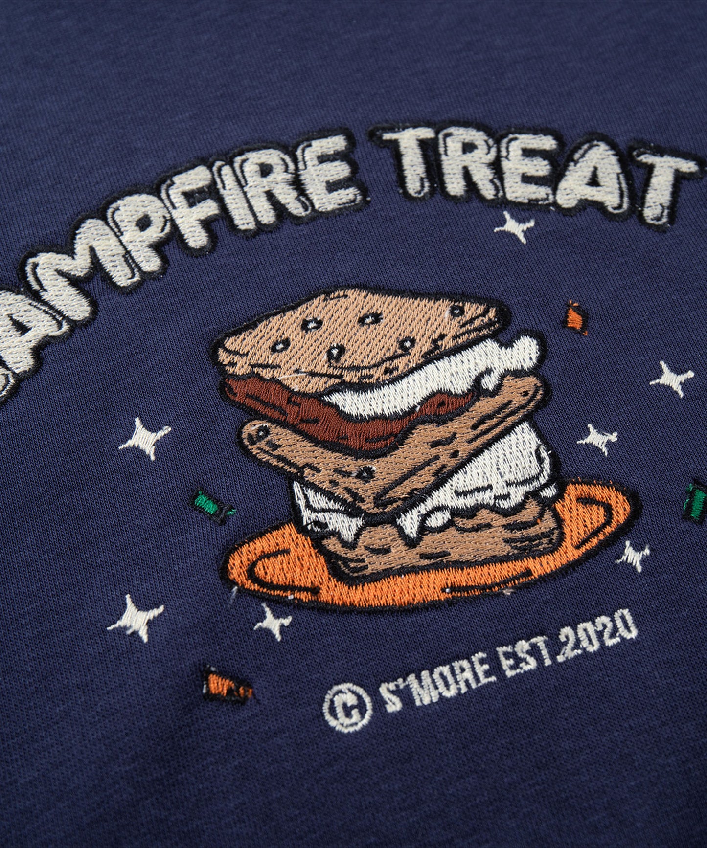 S'more  Campfire Treat Embroidery Sweat キャンプファイヤートリート刺繍スウェット KIDS