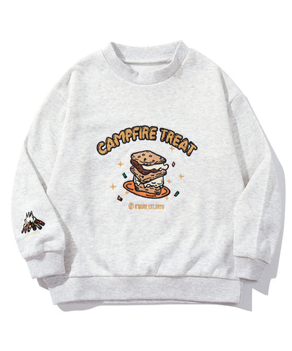 S'more  Campfire Treat Embroidery Sweat キャンプファイヤートリート刺繍スウェット KIDS
