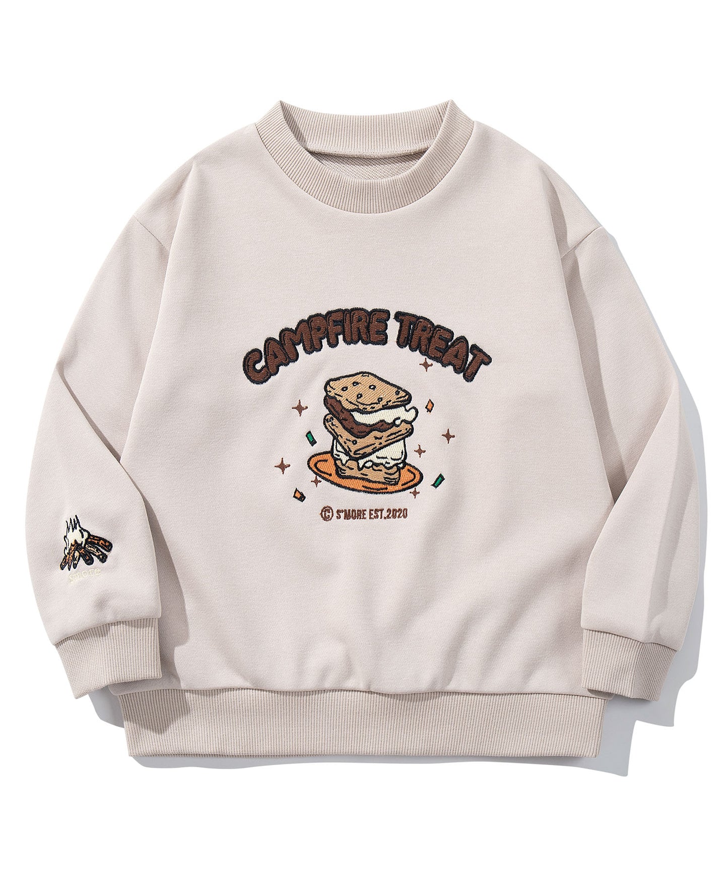 S'more  Campfire Treat Embroidery Sweat キャンプファイヤートリート刺繍スウェット KIDS