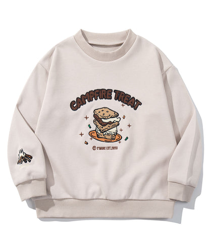S'more  Campfire Treat Embroidery Sweat キャンプファイヤートリート刺繍スウェット KIDS