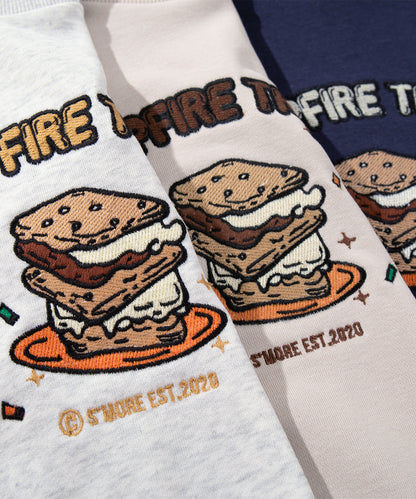 S'more  Campfire Treat Embroidery Sweat キャンプファイヤートリート刺繍スウェット KIDS