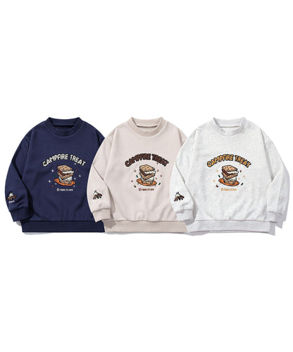 S'more  Campfire Treat Embroidery Sweat キャンプファイヤートリート刺繍スウェット KIDS