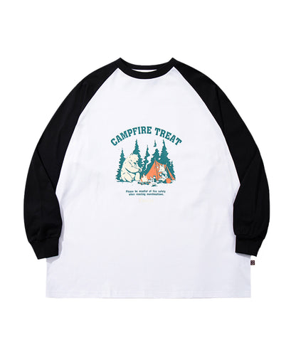 S'more　Campfire Treat Raglan L/S Tee キャンプファイヤートリートラグランロングスリーブTシャツ