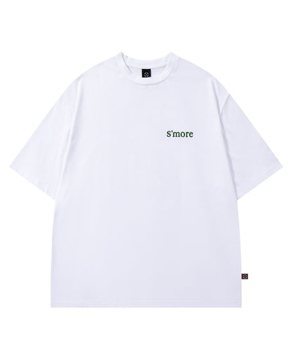【2025/6/27 9時発売】S'more　Solo Camping Bear S/S pt.Tee ソロキャンプの熊プリント半袖Tシャツ