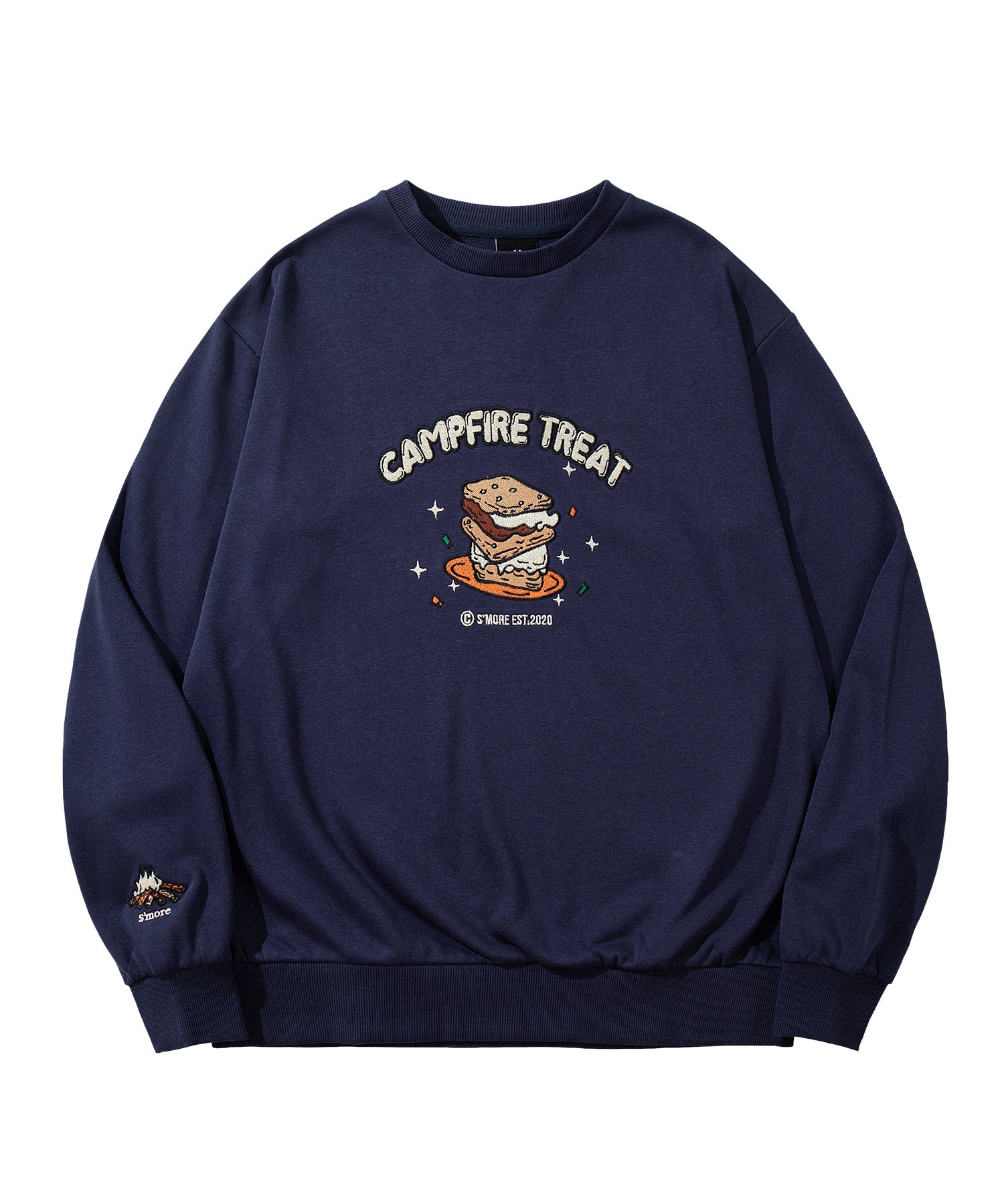 S'more Campfire Treat Embroidery Sweat キャンプファイヤートリート