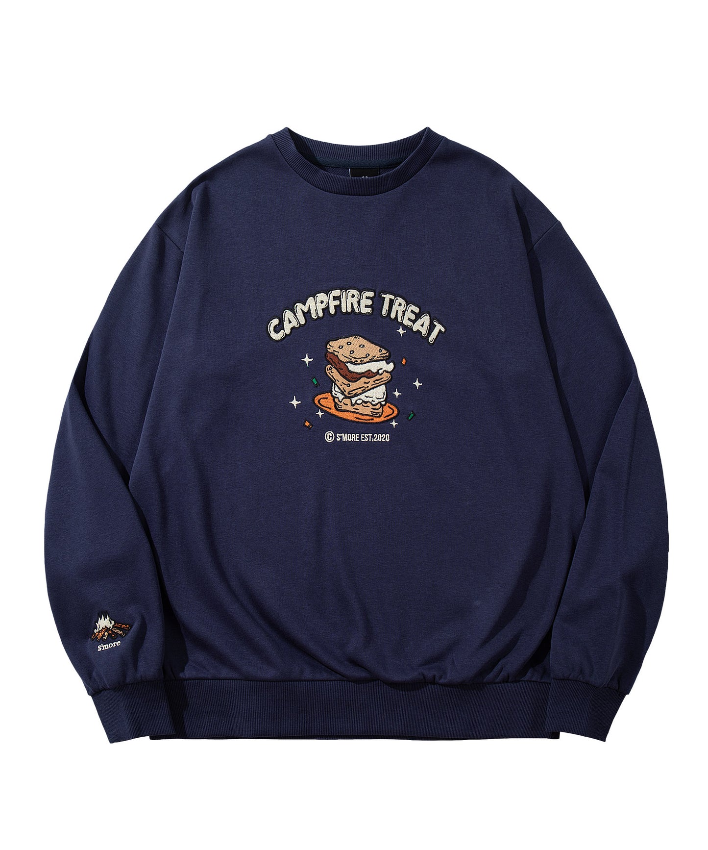 S'more  Campfire Treat Embroidery Sweat キャンプファイヤートリート刺繍スウェット