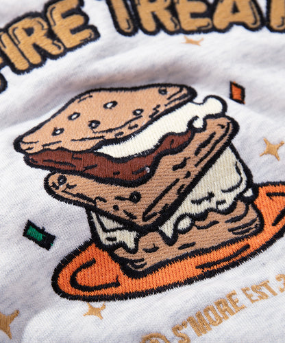 S'more  Campfire Treat Embroidery Sweat キャンプファイヤートリート刺繍スウェット