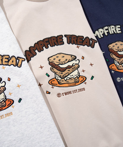 S'more  Campfire Treat Embroidery Sweat キャンプファイヤートリート刺繍スウェット