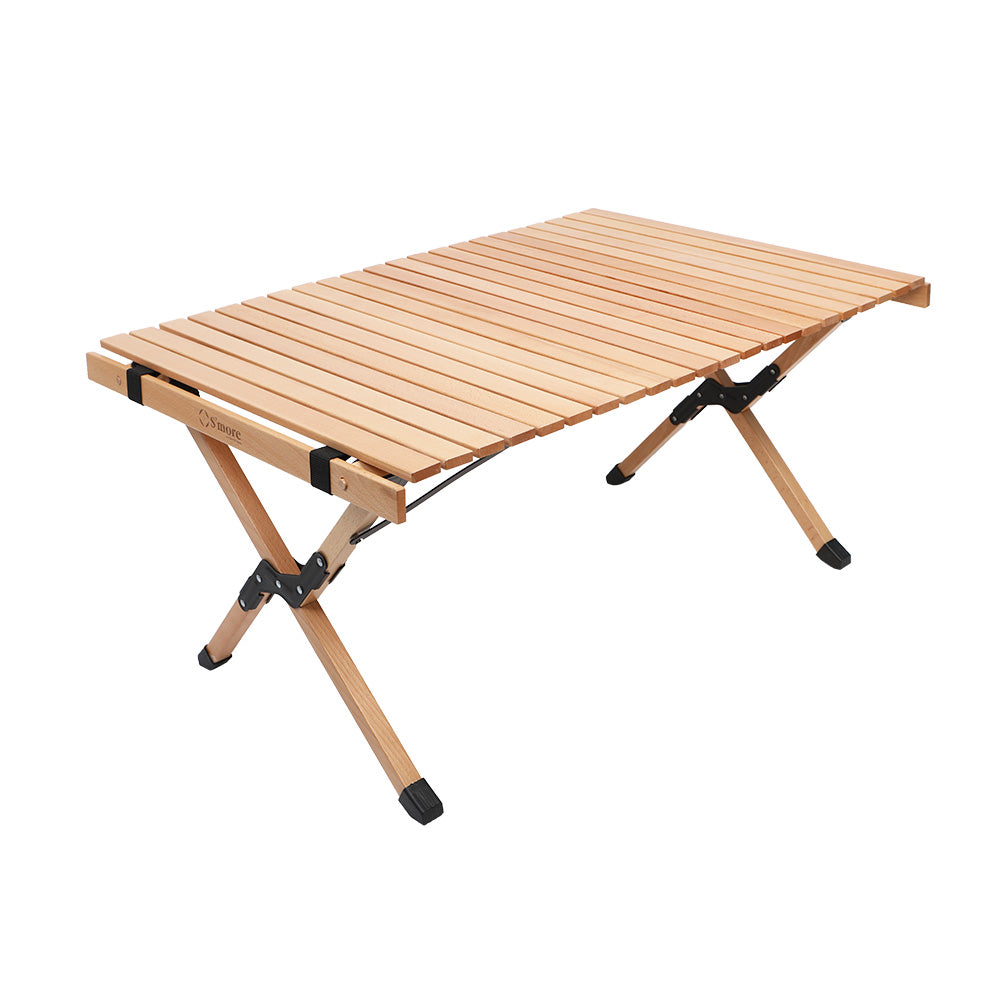 【 Woodi Roll Table 】ウッディロールテーブル 天板は丸める木製テーブル