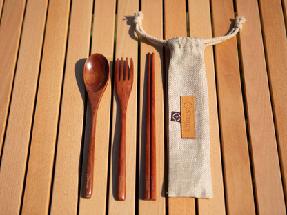 【 Woodi Cutlery Set 】 ウッディカトラリーセット キャンプ カトラリー 3点セット