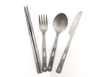 Titanium Cutlery Set 】 チタニウムカトラリーセット カトラリー 4点 Titanium Cutlery Set 】 チタニウムカトラリーセット カトラリー 4点