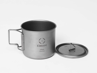 【 Titanium Mug with Lid ( シングルウォール ) 】チタニウムマグリッド 蓋付きチタンマグカップ