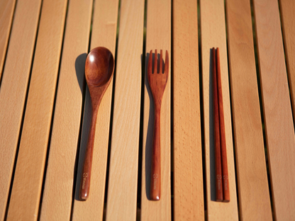 【 Woodi Cutlery Set 】 ウッディカトラリーセット キャンプ カトラリー 3点セット